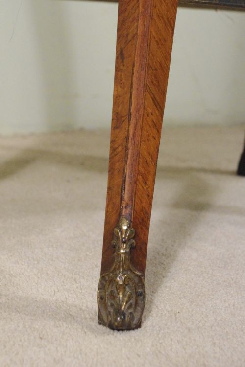 FRENCH ORMOLU MOUNTED KINGWOOD WORKOCCASIONAL TABLE WITH PARQUETRY AND MARQUETRY INLAY - ADDITIONAL PHOTO 19