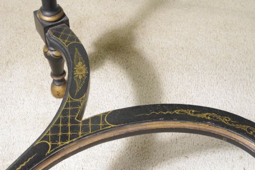 BLACK LACQUER AND GILT CHINOISERIE KIDNEY SHAPED WRITING DRESSING TABLE DESK - ADDITIONAL PHOTO 21