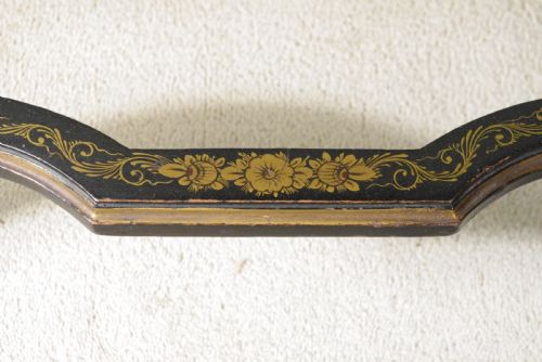 BLACK LACQUER AND GILT CHINOISERIE KIDNEY SHAPED WRITING DRESSING TABLE DESK - ADDITIONAL PHOTO 22