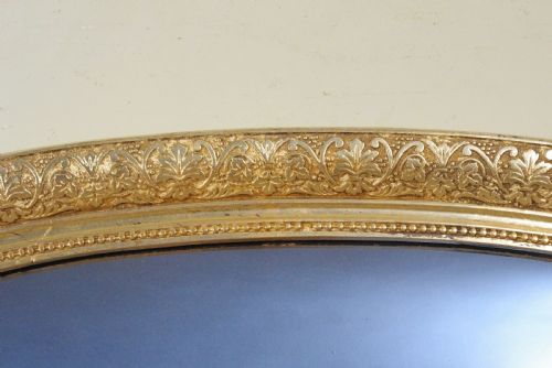 VICTORIAN GILT ARCH TOP OVERMANTLE MIRROR - ADDITIONAL PHOTO 5