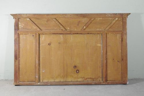 REGENCY GILT NEOCLASSICAL LARGE TRIPLE PLATE OVERMANTLE MIRROR - ADDITIONAL PHOTO 12
