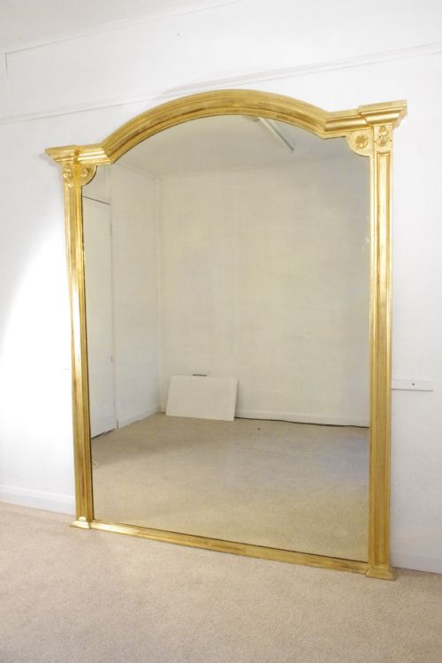 victorian gilt very large overmantledressing mirror - CATEGORY: ANTIQUE MIRRORS - DATED 1880