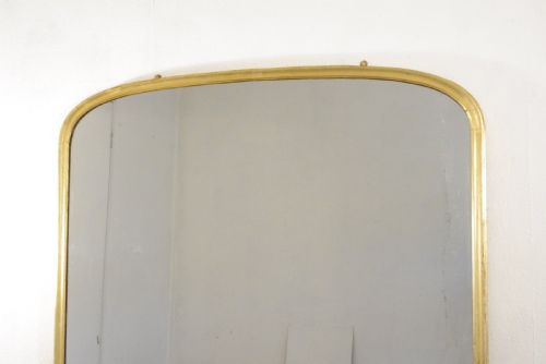 VICTORIAN GILT LARGE ARCH TOP OVERMANTLE MIRROR - ADDITIONAL PHOTO 1