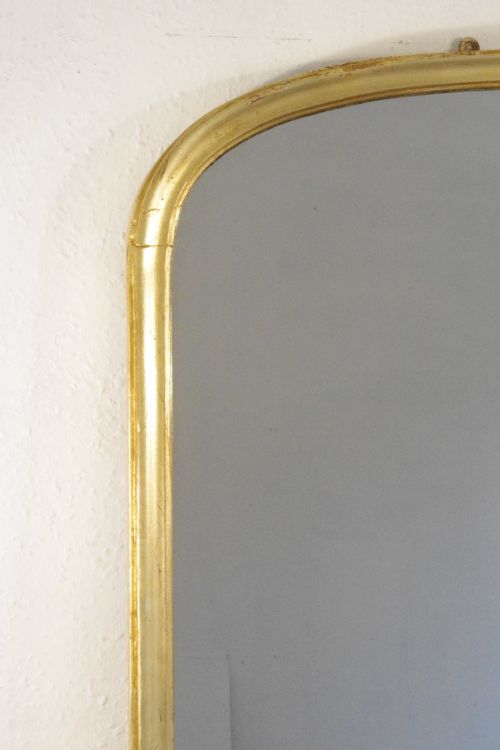 VICTORIAN GILT LARGE ARCH TOP OVERMANTLE MIRROR - ADDITIONAL PHOTO 2