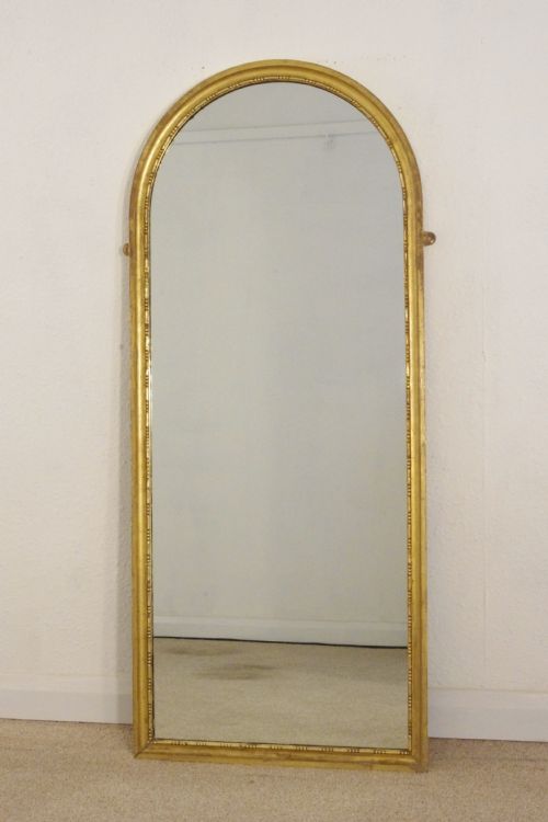 gilt arch top mirror - CATEGORY: ANTIQUE MIRRORS - DATED 1890