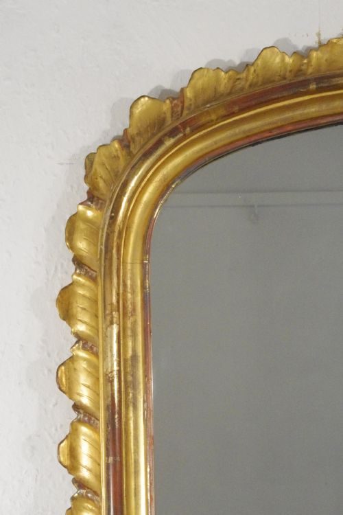 VICTORIAN LARGE GILT WOOD ARCH TOP OVERMANTLE MIRROR - ADDITIONAL PHOTO 5