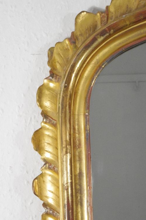 VICTORIAN LARGE GILT WOOD ARCH TOP OVERMANTLE MIRROR - ADDITIONAL PHOTO 6