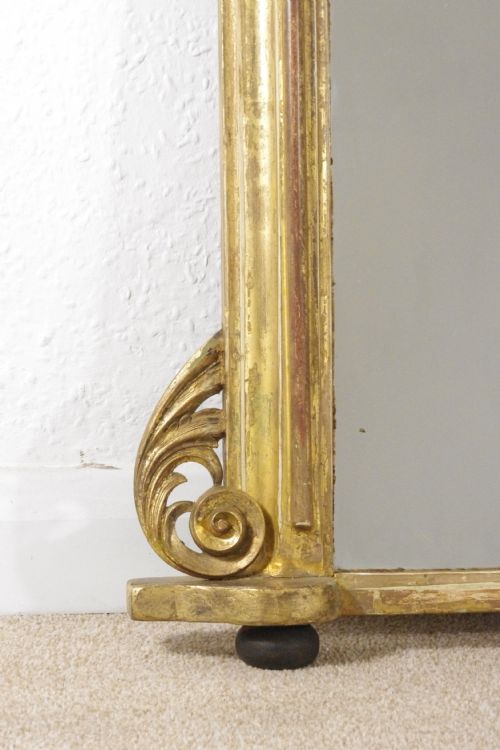 VICTORIAN GILT ARCH TOP OVERMANTLE MIRROR - ADDITIONAL PHOTO 5