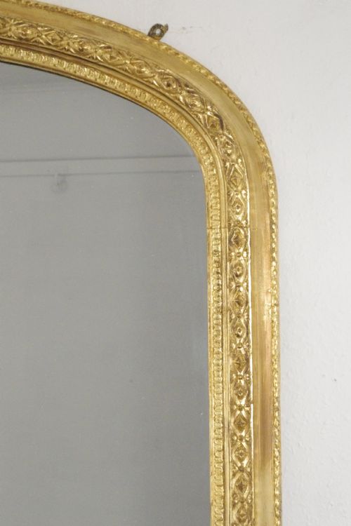 VICTORIAN GILT VERY LARGE ARCH TOP OVERMANTLE MIRROR - ADDITIONAL PHOTO 3