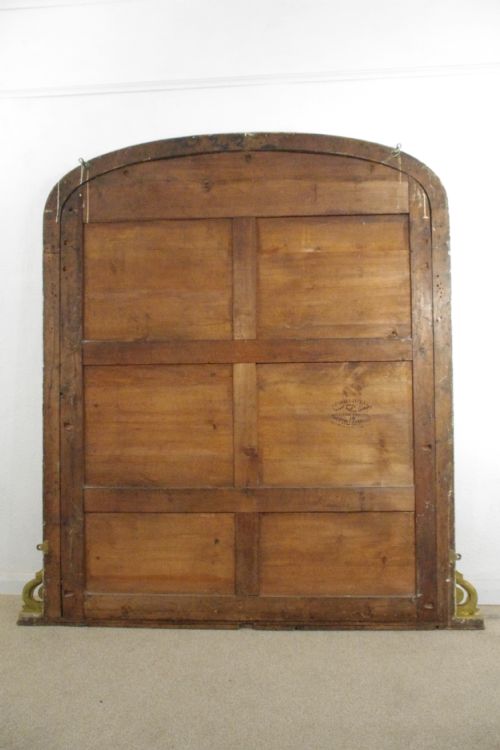 VICTORIAN GILT VERY LARGE ARCH TOP OVERMANTLE MIRROR - ADDITIONAL PHOTO 9