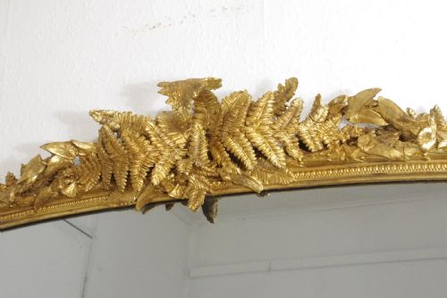 VICTORIAN GILT LARGE ARCH TOP OVERMANTLE MIRROR - ADDITIONAL PHOTO 5