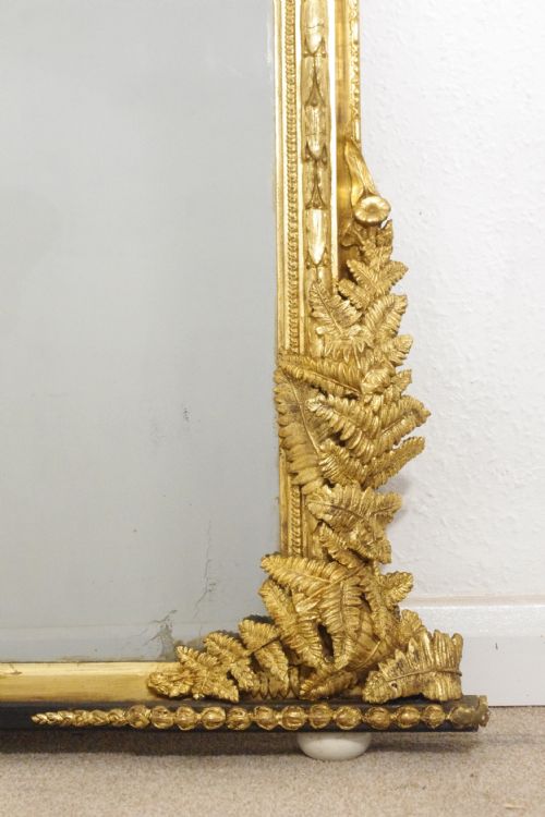 VICTORIAN GILT LARGE ARCH TOP OVERMANTLE MIRROR - ADDITIONAL PHOTO 8