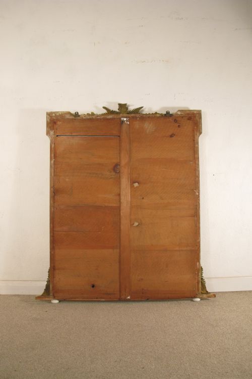 VICTORIAN GILT LARGE OVERMANTLE MIRROR WITH 'FERN' DECORATION - ADDITIONAL PHOTO 8