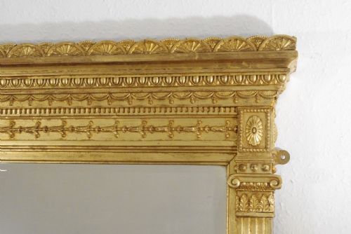 VICTORIAN GILT NEOCLASSICAL LARGE OVERMANTLE MIRROR - ADDITIONAL PHOTO 3