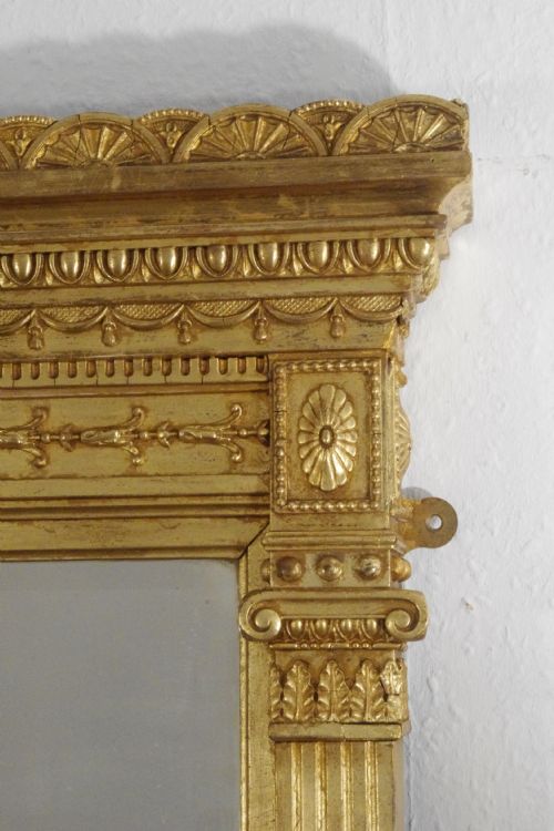 VICTORIAN GILT NEOCLASSICAL LARGE OVERMANTLE MIRROR - ADDITIONAL PHOTO 4
