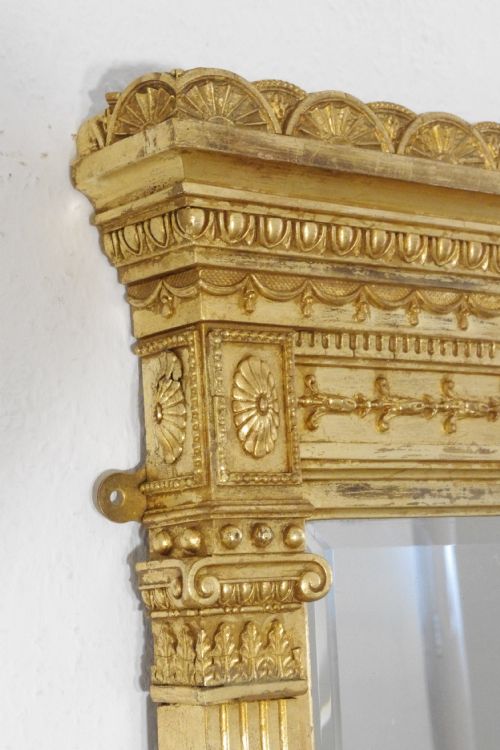 VICTORIAN GILT NEOCLASSICAL LARGE OVERMANTLE MIRROR - ADDITIONAL PHOTO 5