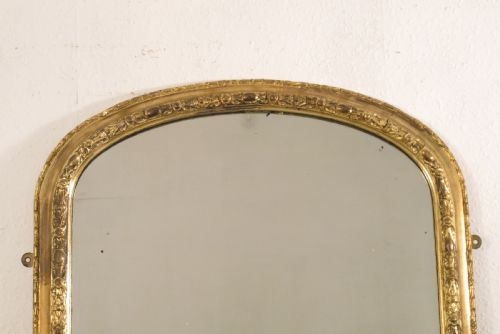 VICTORIAN GILT ARCH TOP OVERMANTLE MIRROR - ADDITIONAL PHOTO 1