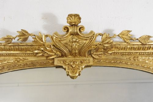 VICTORIAN GILT LARGE OVERMANTLE MIRROR - ADDITIONAL PHOTO 2