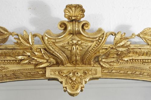 VICTORIAN GILT LARGE OVERMANTLE MIRROR - ADDITIONAL PHOTO 3