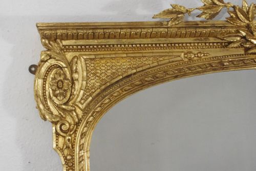 VICTORIAN GILT LARGE OVERMANTLE MIRROR - ADDITIONAL PHOTO 4