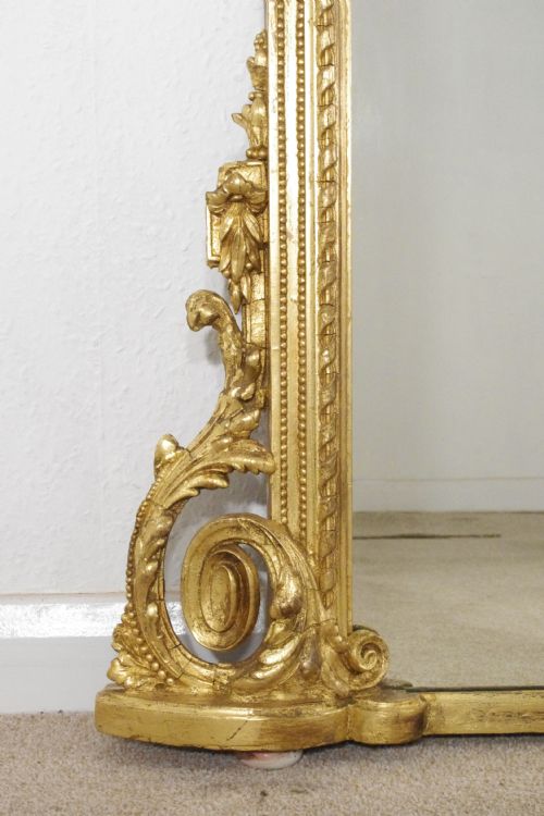VICTORIAN GILT LARGE OVERMANTLE MIRROR - ADDITIONAL PHOTO 8