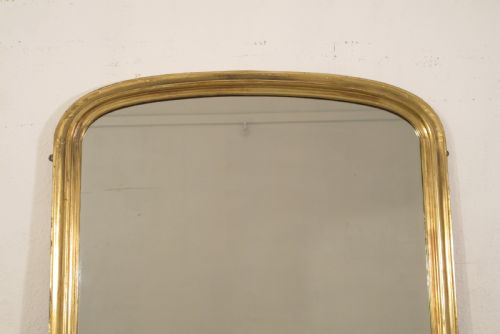 VICTORIAN GILT LARGE ARCH TOP OVERMANTLE MIRROR - ADDITIONAL PHOTO 1
