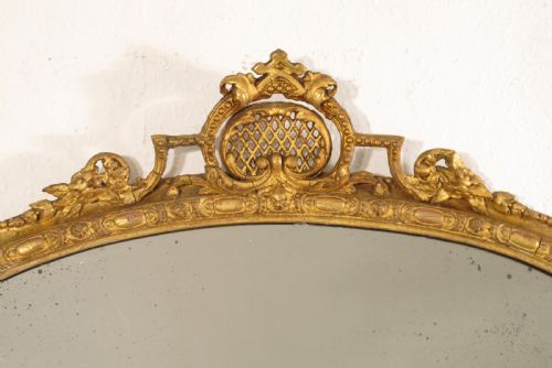 VICTORIAN GILT ARCH TOP OVERMANTLE MIRROR - ADDITIONAL PHOTO 2