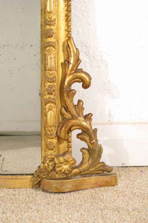 VICTORIAN GILT ARCH TOP OVERMANTLE MIRROR - ADDITIONAL PHOTO 6