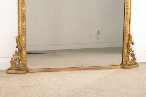 VICTORIAN GILT ARCH TOP OVERMANTLE MIRROR - ADDITIONAL PHOTO 7