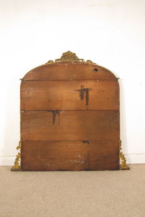 VICTORIAN GILT ARCH TOP OVERMANTLE MIRROR - ADDITIONAL PHOTO 8