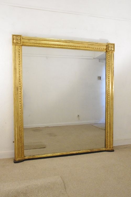 victorian gilt large overmantle mirror - CATEGORY: ANTIQUE MIRRORS - DATED 1870
