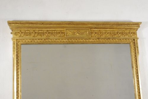 VICTORIAN GILT LARGE NEOCLASSICAL STYLE OVERMANTLE MIRROR - ADDITIONAL PHOTO 1