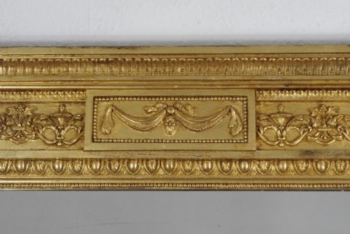 VICTORIAN GILT LARGE NEOCLASSICAL STYLE OVERMANTLE MIRROR - ADDITIONAL PHOTO 5