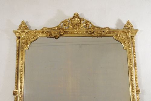 VICTORIAN GILT LARGE OVERMANTLE MIRROR - ADDITIONAL PHOTO 2
