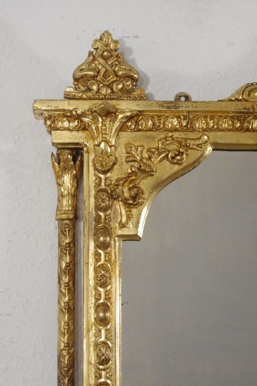 VICTORIAN GILT LARGE OVERMANTLE MIRROR - ADDITIONAL PHOTO 3