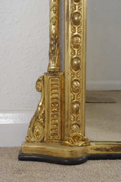 VICTORIAN GILT LARGE OVERMANTLE MIRROR - ADDITIONAL PHOTO 8