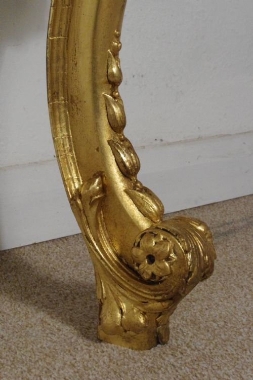 19TH CENTURY GILT CONSOLE TABLE WITH MARBLE TOP - ADDITIONAL PHOTO 15