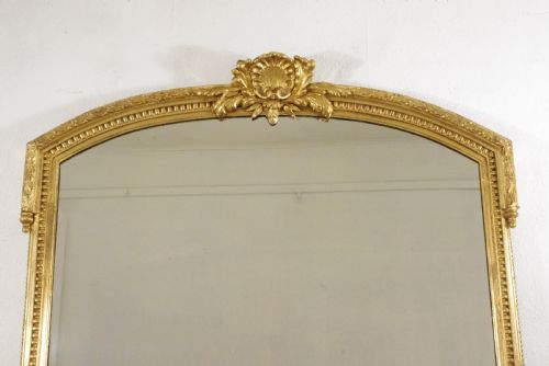 VICTORIAN GILT LARGE OVERMANTLE MIRROR - ADDITIONAL PHOTO 1