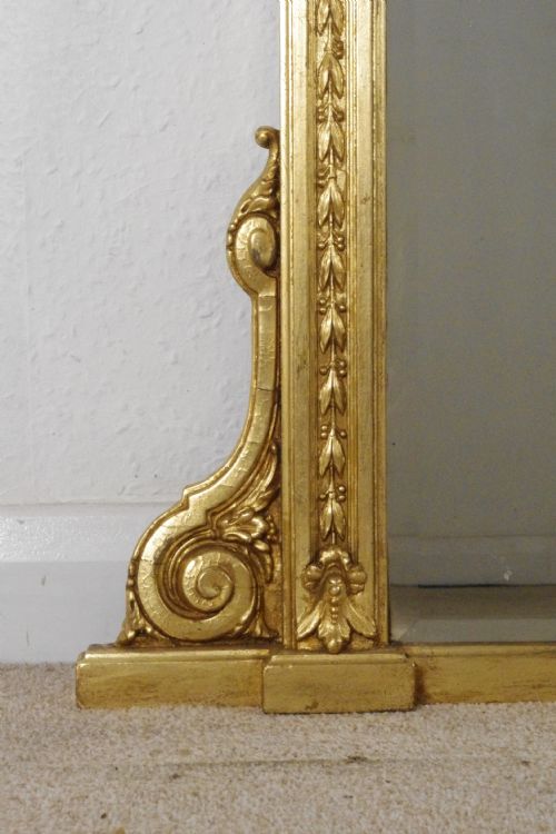 VICTORIAN GILT OVERMANTLE MIRROR - ADDITIONAL PHOTO 5