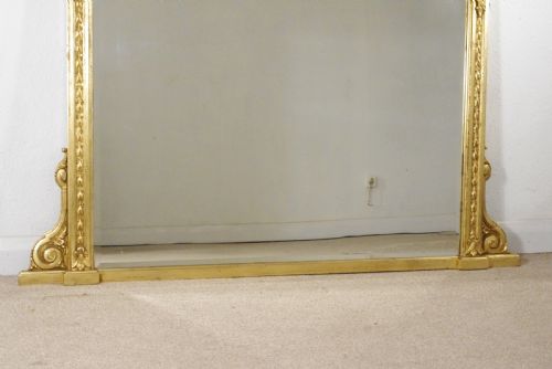 VICTORIAN GILT OVERMANTLE MIRROR - ADDITIONAL PHOTO 7