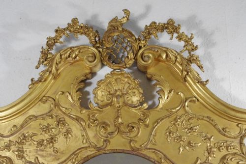 VICTORIAN GILT LARGE OVERMANTLE MIRROR WITH BRACKETS - ADDITIONAL PHOTO 12