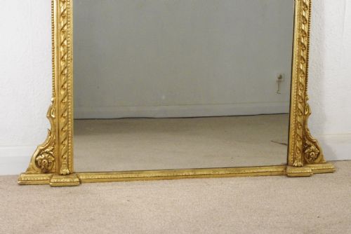 VICTORIAN GILT LARGE OVERMANTLE MIRROR - ADDITIONAL PHOTO 6
