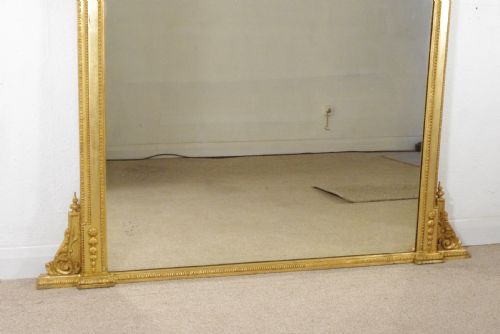VICTORIAN GILT LARGE OVERMANTLE MIRROR - ADDITIONAL PHOTO 8