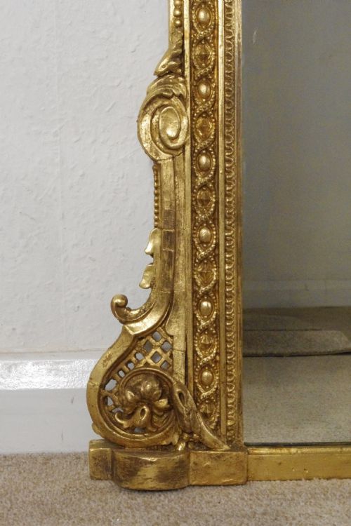 VICTORIAN GILT LARGE OVERMANTLE MIRROR - ADDITIONAL PHOTO 3