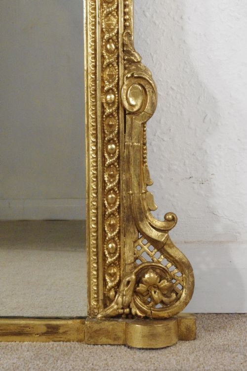 VICTORIAN GILT LARGE OVERMANTLE MIRROR - ADDITIONAL PHOTO 4