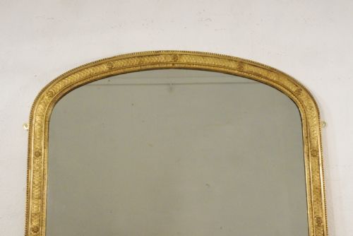 VICTORIAN GILT ARCH TOP OVERMANTLE MIRROR - ADDITIONAL PHOTO 1