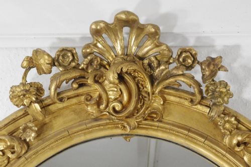 VICTORIAN GILT LARGE OVERMANTLE MIRROR - ADDITIONAL PHOTO 3