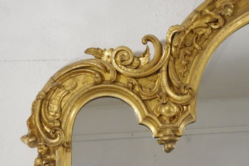 VICTORIAN GILT LARGE OVERMANTLE MIRROR - ADDITIONAL PHOTO 6
