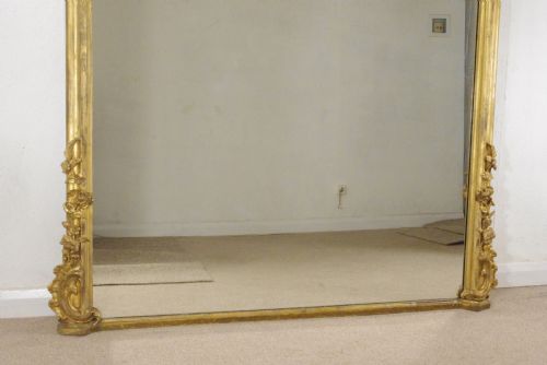 VICTORIAN GILT LARGE OVERMANTLE MIRROR - ADDITIONAL PHOTO 11