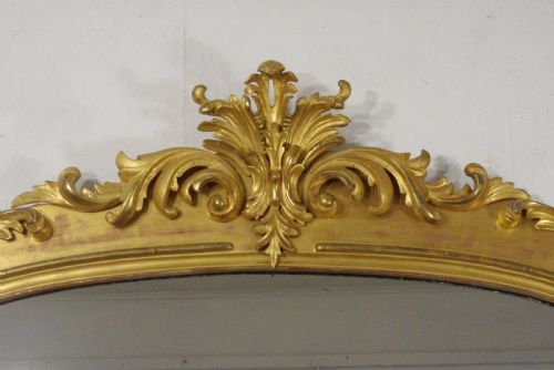 VICTORIAN GILT WOOD LARGE OVERMANTLE MIRROR - ADDITIONAL PHOTO 2